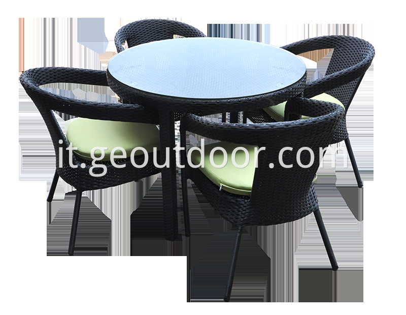 Rattan Round Patio Dining Set